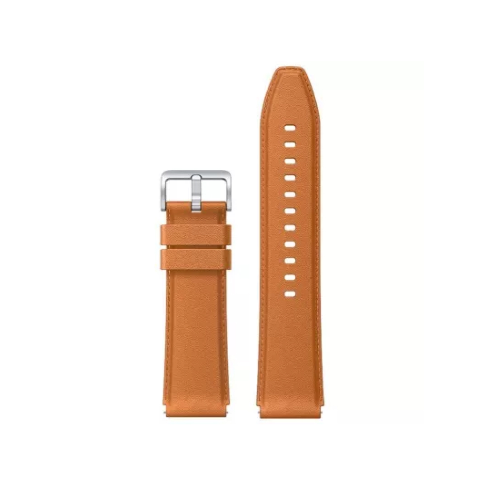 Ремешок кожаный для Xiaomi Watch S1, коричневый